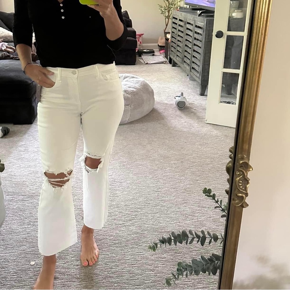 WHITE CROPPED STRAIGHT - DENIM size 28 & 30